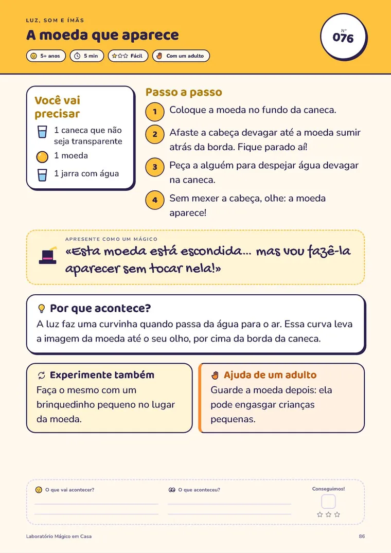 Experimento 076: A moeda que aparece
